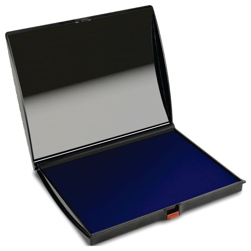 Shiny-AS-0940202 Large Stamp Pad, Felt, Plastic Cover, S4, 5" x 7", Blue Ink - Image 1